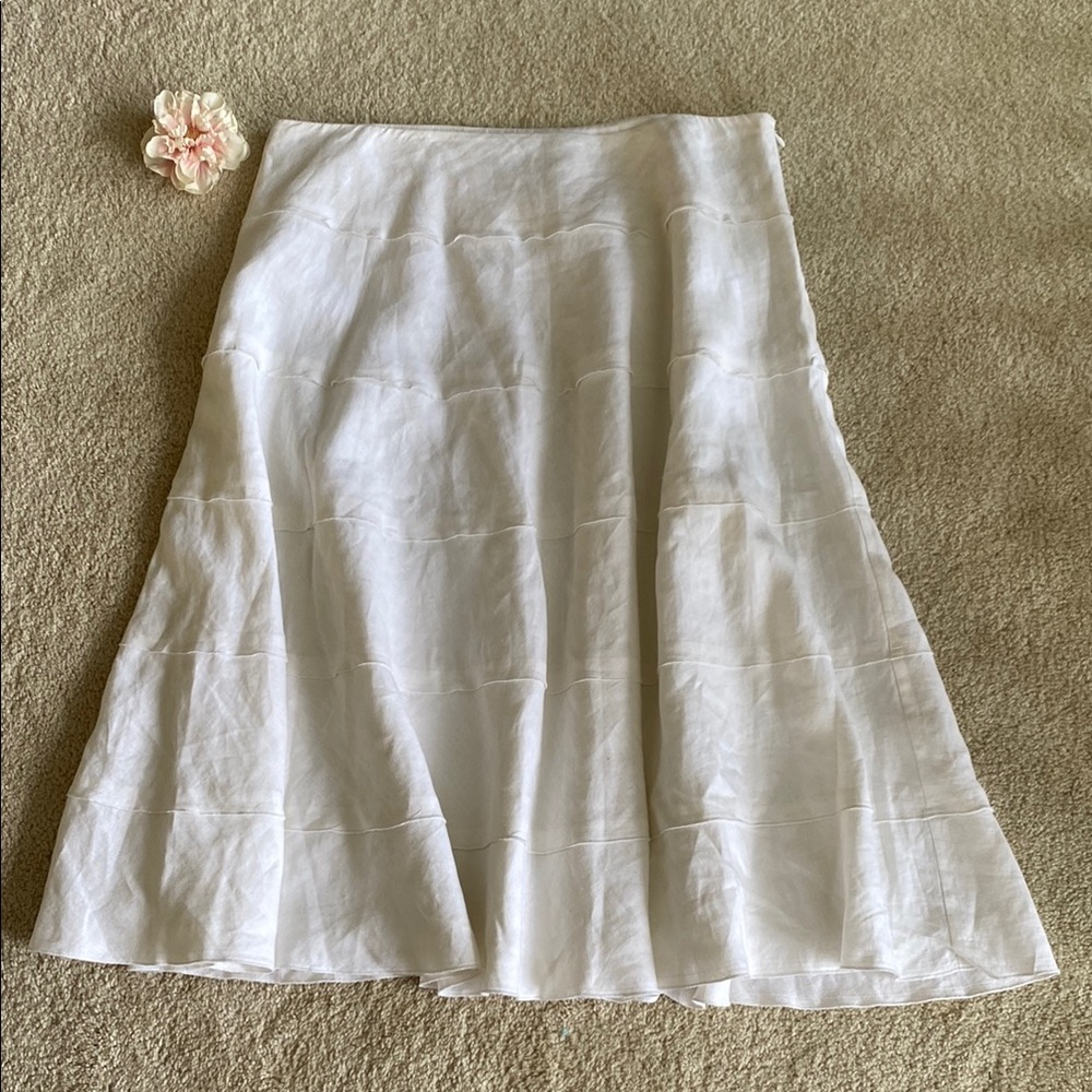 Style & Co. White Maxi A-Line Skirt, 16
